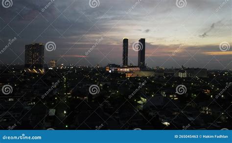 Sunset In Surabaya Stock Image Image Of City Sunset 265045463