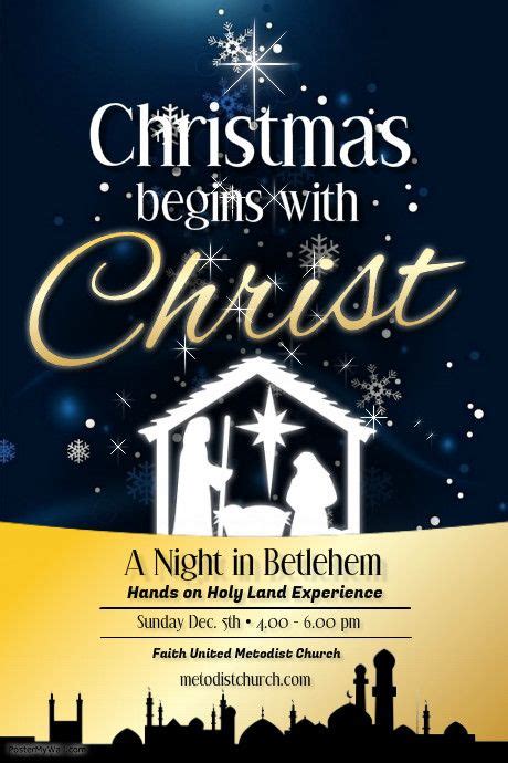 Christmas Church Flyer Templates Free Printable Templates