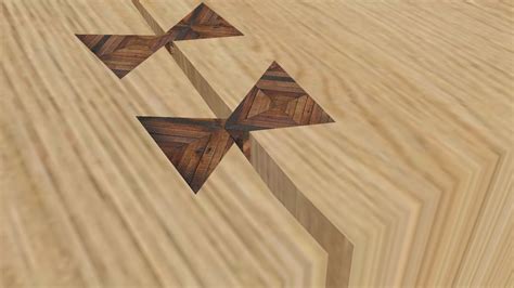 What Is Butterfly Joint Bow Tie Joinery Wood Joint 3d Sketchup 나비장 이음