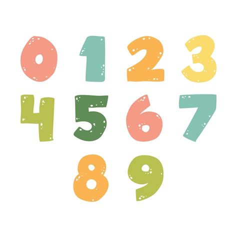 Premium Vector Silhouettes Of Numbers Cute Numbers For Kids