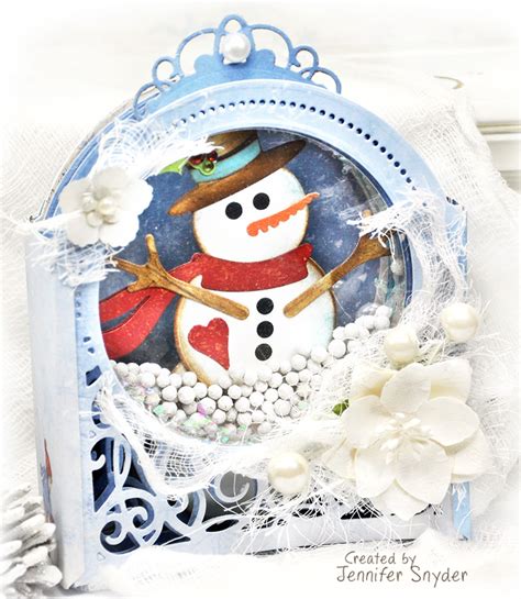 Scrap Escape Diy Snowman Snow Globe Shaker Card Tips And Video