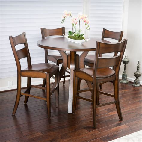 Buy Fulton 5 Piece Round Counter Height Wood Dining Set By Gdfstudio On