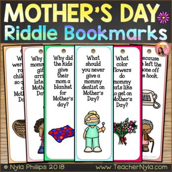 Test your smarts with the 101 best riddles, including easy and funny riddles for kids, and hard riddles for adults. Mother's Day Riddle Bookmarks by Nyla's Crafty Teaching | TpT