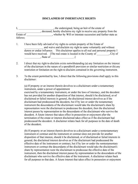 Right To Inherit Legal Forms Fill Out And Sign Printable Pdf Template