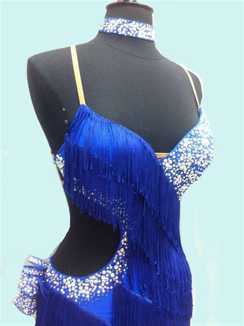 Blue Latin Dress With Fringe Blue Latin Dance Dresses Dance Dresses