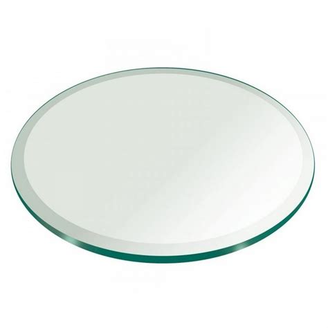 48 Inch Round Glass Table Top 1 4 Inch Thick Clear Tempered Glass With Beveled Edge Polished