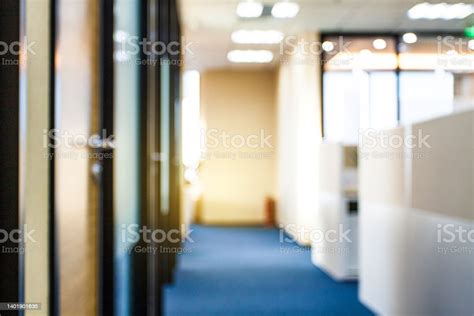 Abstract Blurred Office Interior Room Blurry Working Space With