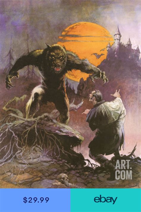 Werewolf Vs Dracula Art Poster Print By Frank Frazetta 18x24 Art