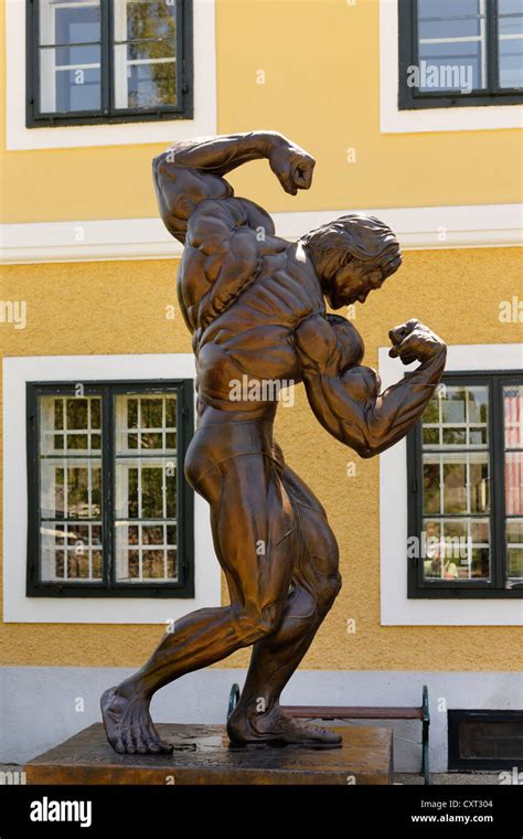 Sculpture In Front Of The Arnold Schwarzenegger Museum Thal Near Graz