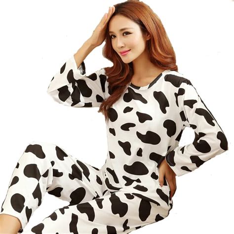 2017 Women S Cutest Cartoon Pajama Sets Sleepwear Female Long Sleeve Pajamas Pyjamas Casual