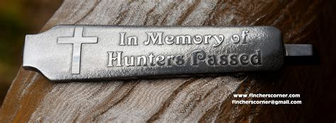 Polish And Background Relief Engraved Cross In Memory Of Hunters Passed
