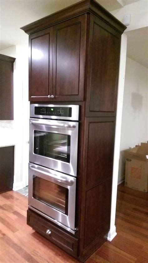 It is necessary that you just obtain a great contractor to put in the cabinets. #Kraftmaid double oven cabinet with Integrated Decorative ...