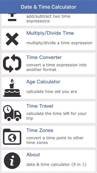 Date And Time Calculator9 In 1 By Thomas Tsopanakis