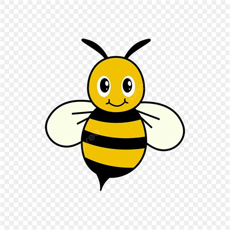 Cartoon Bee Clipart Transparent Background Yellow Cartoon Bee Bee
