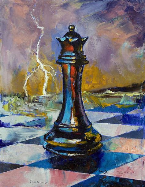 Queen Of Chess Painting By Michael Creese