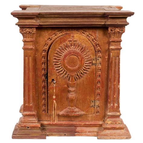 Indo Portuguese Wood Tabernacle With Carved Details At 1stdibs