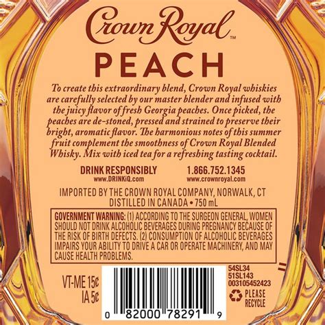 Crown Royal Peach Flavored Whisky 70 Proof 750 Ml From Total Wine