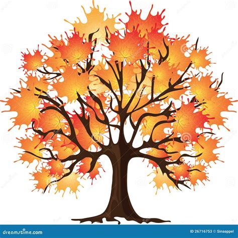 Art Autumn Tree Maple Vector Illustration Stock Photos Image 26716753