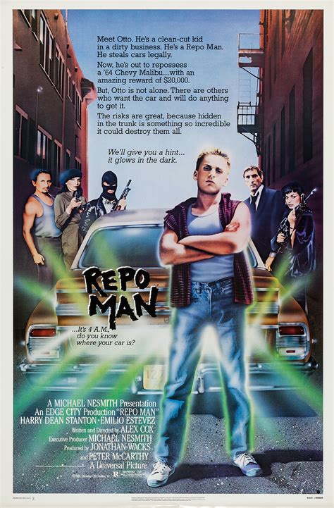 Where to watch repo man repo man movie free online Repo Man : Extra Large Movie Poster Image - IMP Awards