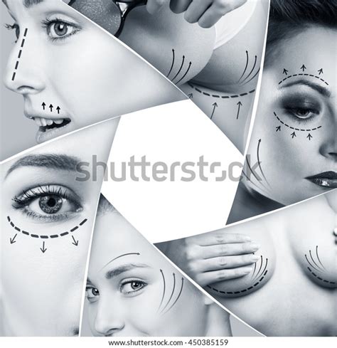 Collage Plastic Surgery Concept Stock Photo Edit Now