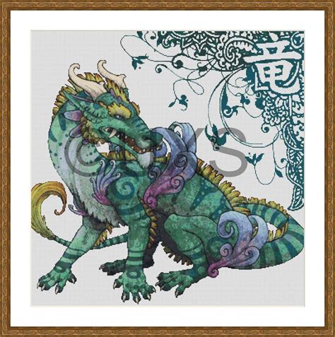 Free video game and geek cross stitch patterns to download by lord libidan. Draco Orientalis dragon cross stitch pattern - modern ...