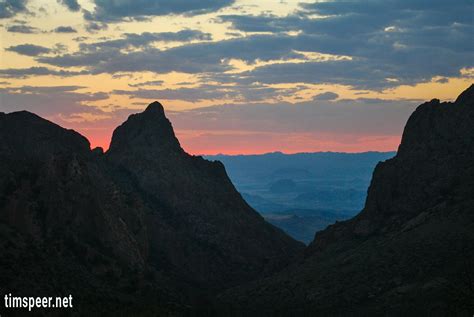 Sunset Through The Window Chisos Mountain Basin Big Bend National
