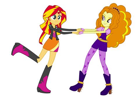 Sunset Shimmer And Adagio Dazzle Dancing ~request By Jdbener On Deviantart