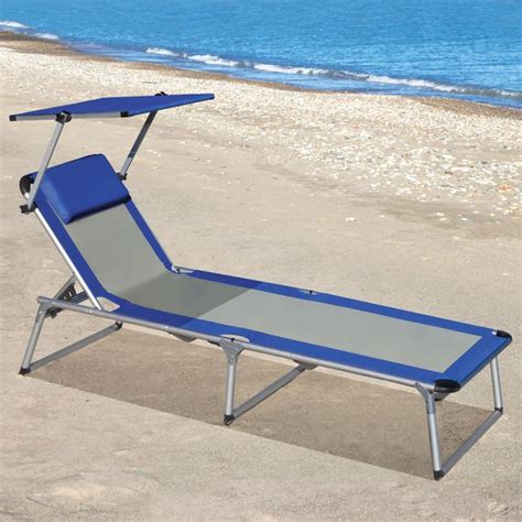 Portable chair with canopy and 2 fabric and mesh cup holders offers the comfort your need for outdoor relaxation. The Canopied Lounger - Hammacher Schlemmer - This is the ...