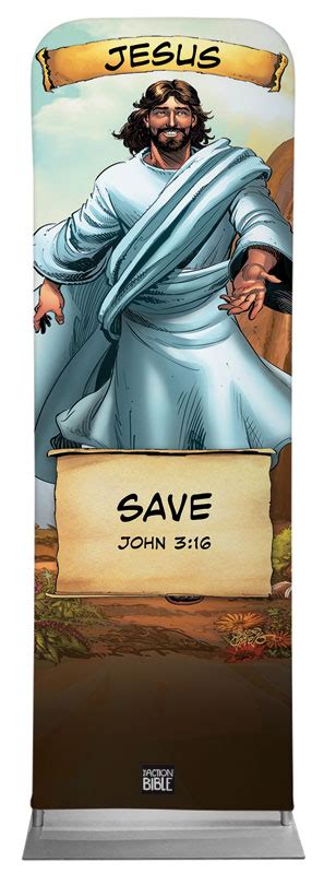 The Action Bible Vbs Jesus Banner Church Banners Outreach Marketing