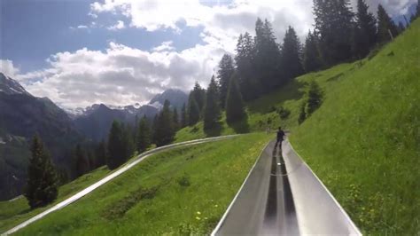 Switzerland Mountain Coaster In Kandersteg Youtube