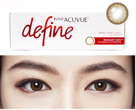 1 Day Acuvue Define Radiant Chic Daily Wear Eye Contact Lenses At