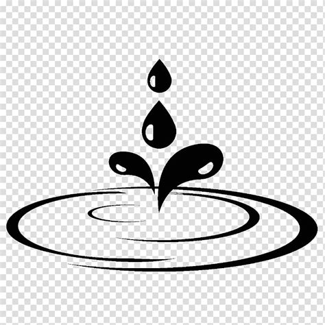 Water Puddle Drawing Sticker Black And White Water Transparent