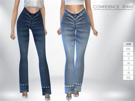 Confidence Denim Flare Jeans By Puresim At Tsr Sims 4 Updates