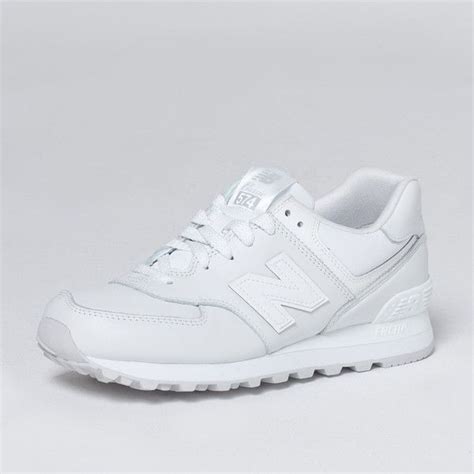 New Balance 574 White Leather New Balance White White Tennis Shoes