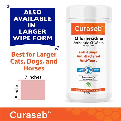 Bexley Labs Curaseb Chlorhexidine Wipes For Dogs And Cats Relieves Skin
