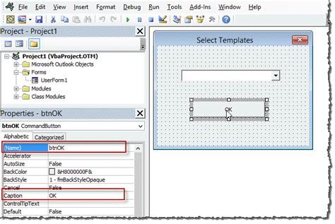 Vba Userform Sample Select From A List Of Templates