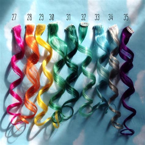 Custom Ombre Dip Dyed Hair Clip In Hair Extensions Tie Dye Etsy