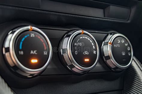 Air Conditioning Controls On The Car Dashboard Stock Photo Image Of