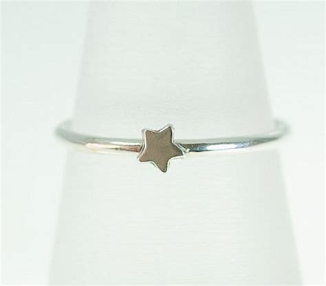 Star Ring Star Stackable Silver Ring Dainty Star Ring Etsy