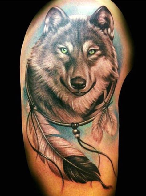 Pin By Ivon Castro On Men Tatoos With Images Wolf Dreamcatcher