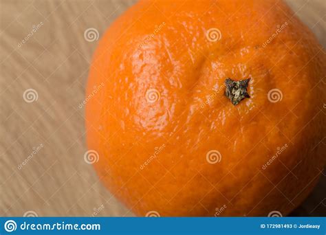 Orange Mandarine Fruit Skin Texture On A Wooden Board Macro Still Stock