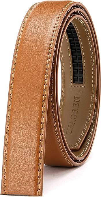 Chaoren Ratchet Belt Strap Only 1 18” Replacement Leather Belt 125
