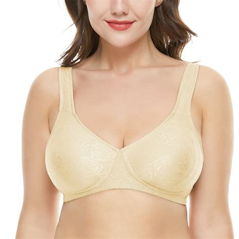 wingslove women s full coverage plus size non padded minimizer bra wireless support molded cup