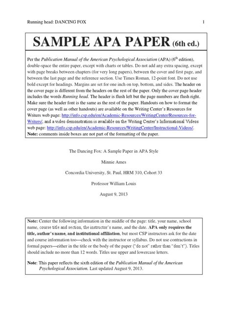Apa Sample Paper 6th Edition Pdf Ellipsis Citation
