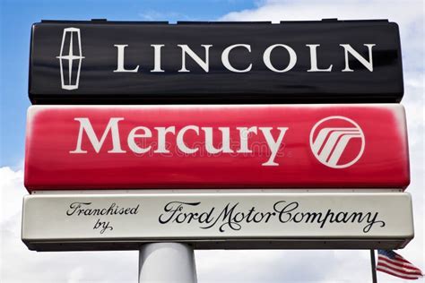 Ford Lincoln Mercury Dealership Sign Editorial Stock Photo Image