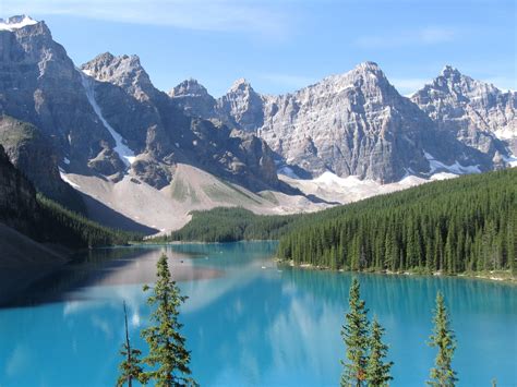 A Beautiful Picture Of Moraine Lake In Bcs Interior No Photoshop