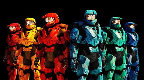 X Px Free Download HD Wallpaper Digital Art Red Vs Blue Halo Futuristic Armor