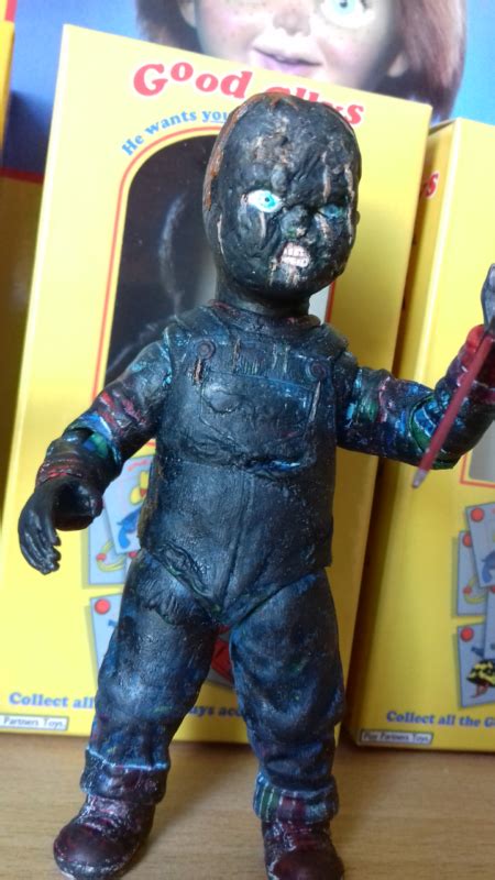 Neca Burnt Chucky Horror Custom Action Figure