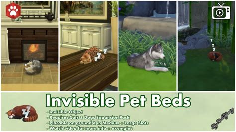Invisible Pet Beds By Bakie At Mod The Sims Sims 4 Updates