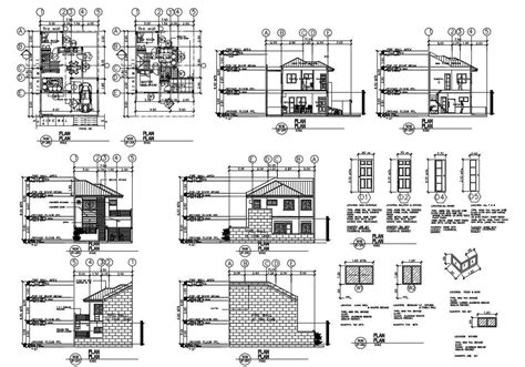 Storey House Project Design Autocad File Cadbull
